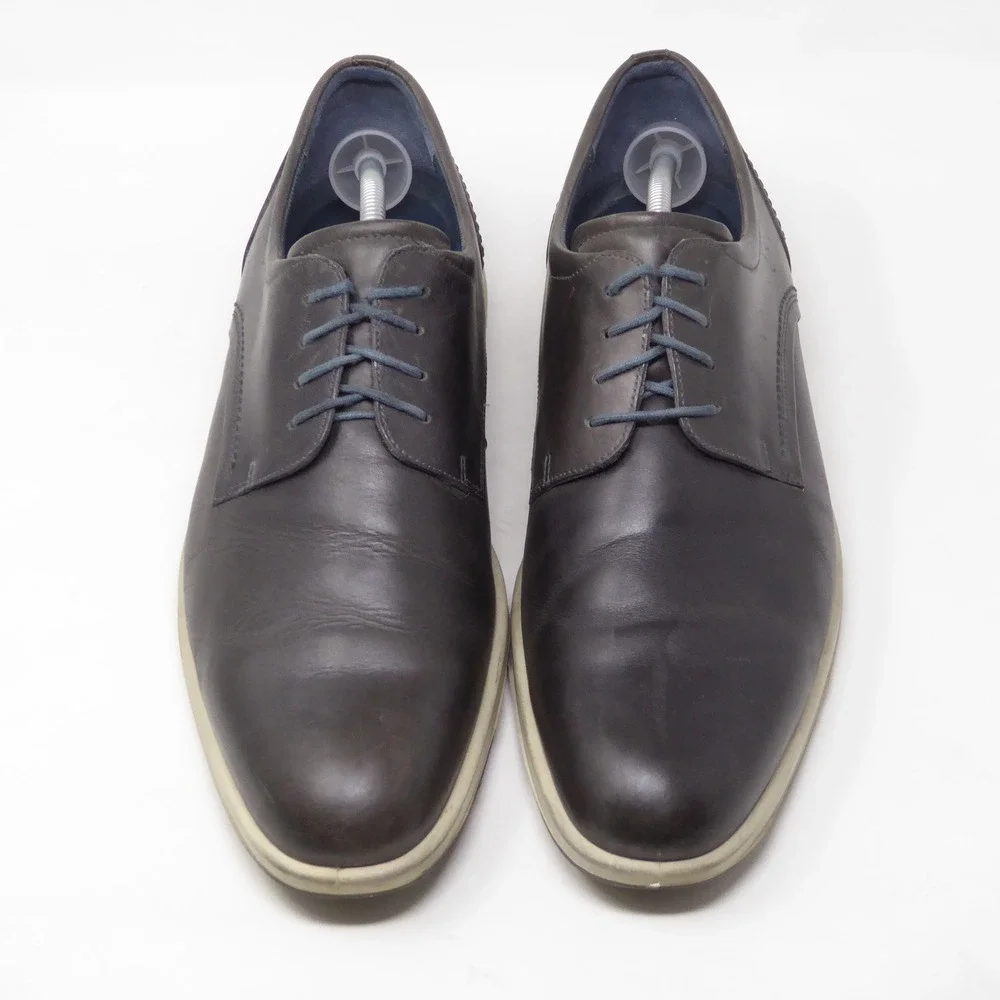 ECCO Jared Mens Oxford Shoes Dark Brown Leather Lace Up Casual 45 / 11